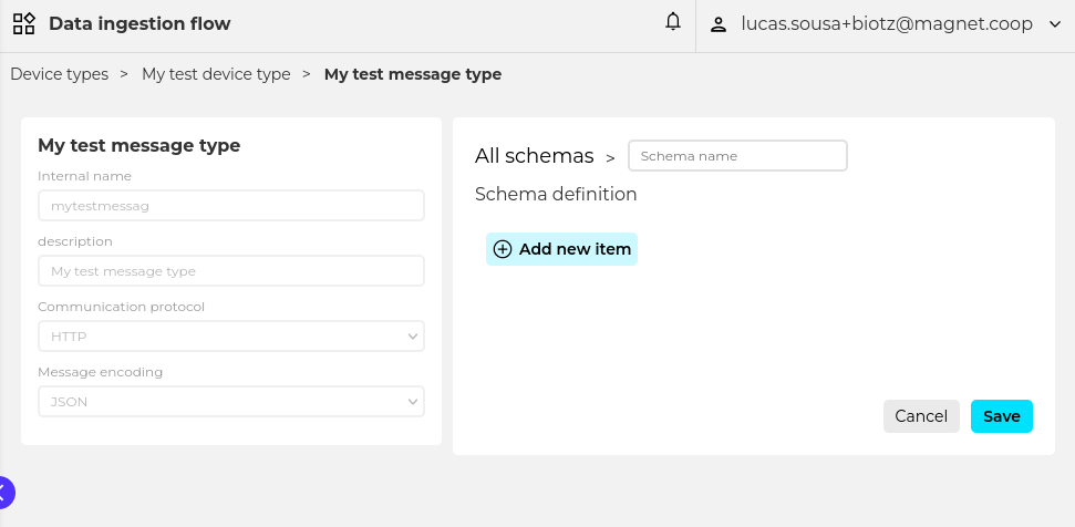 Data ingestion form